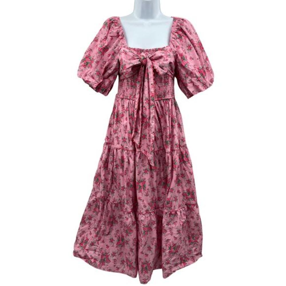 Peach Love California Pink Puff Sleeve Mini Dress - Picture 7 of 8